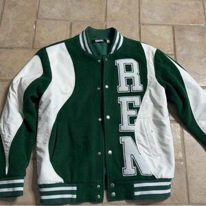 Green and White Varsity Jacket